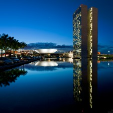 Congresso Nacional at Dusk , Brasilia
