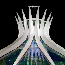 Cathedral of Brasilia at Night